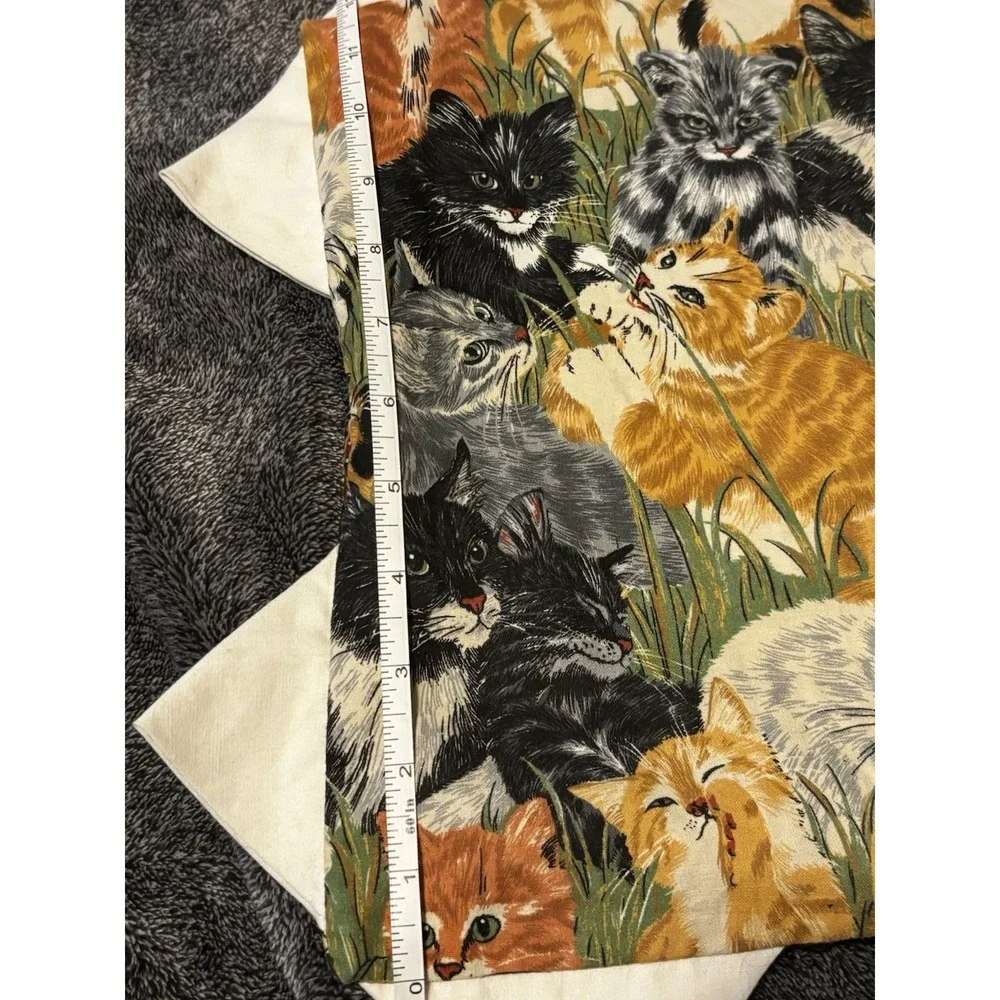 Purfect Kitty Home Made Vintage Cats On A Pillow Case - No Pillow